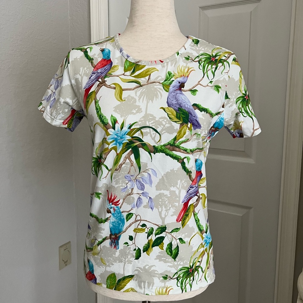 Gorgeous Jim Thompson exotic birds print T-shirt.